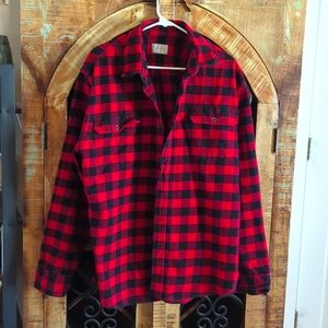 Jach's Mens Flannel Shirt. 2XL. Classic Red & Black.